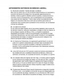 ANTECEDENTES HISTORICOS DE DERECHO LABORAL