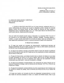 EMPRESA “EXA” S.A DE C.V JUICIO ORDINARIO LABORAL. Página 1