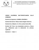 Las propiedades químicas y físicas que utilizaremos para la elaboración de pinturas orgánicas