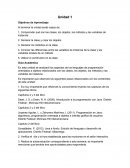 Objetivos de Aprendizaje . Al terminar la unidad serás capaz de