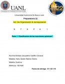 Parte 1 Clasificación de las reacciones químicas
