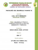 DESARROLLO FÍSICO Y COGNOSCITIVOS EN LA ADULTEZ EMERGENTE Y TEMPRANA