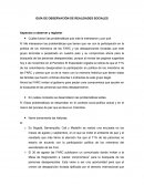 GUIA DE OBSERVACION DE REALIDADES SOCIALES. Aspectos a observar y registrar