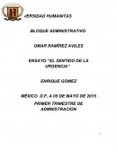 Sentido de la urgencia