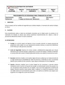 Procedimiento de trabajo en altura.