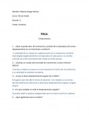 Tarea fisica. El Movimiento