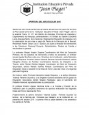 Discurso APERTURA DEL AÑO ESCOLAR 2015