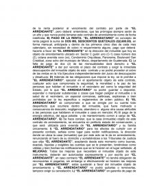 PROYECTO CONTRATO DE ARRENDAMIENTO. Página 2
