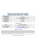 METODOS CUANTITATIVOS EN FINANZA I