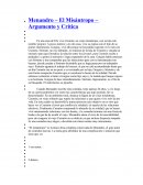 El Misántropo – Argumento y Crítica