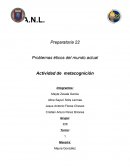 Preparatoria 22 Problemas éticos del mundo actual Actividad de metacognición