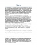La tristeza - Ensayo