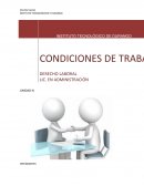 Las condiciones de trabajo son un área interdisciplinaria estrechamente vinculada con la seguridad, la calidad de vida y la salud dentro del trabajo