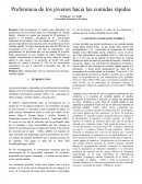 Preferencia de los jóvenes hacia las comidas rápidas