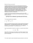 Dilatacion del tiempo por gravitacion