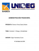 Actividad Riesgo y rentabilidad