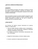 El Derecho internacional.