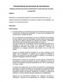 Características de procesos de manufactura.