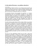 La Revolución Mexicana y sus políticas educativas