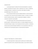 Técnicas y Recursos de la Terapia Grupal