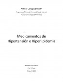 Medicamentos hipertensio e hiperlipidemia.