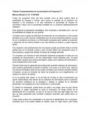 Talleres Comportamiento de conocimiento de Proyectos TI