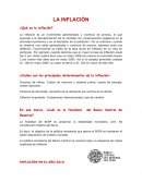 LA INFLACIÓN ¿Qué es la inflación?