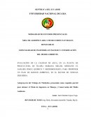EVALUACIÓN DE LA CALIDAD DE AGUA, EN LA PLANTA DE PISCICULTURA DE TILAPIA MARIANA MILLER, MEDIANTE EL ANÁLISIS FÍSICO, QUÍMICO Y MICROBIOLÓGICO, PARA PROPONER UN PLAN DE MANEJO AMBIENTA, EN EL SECTOR DE VENECIA IZQUIERDA.