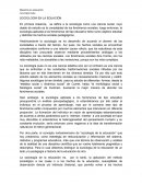 En primera instancia, se define a la sociología como una ciencia social, cuyo objeto de estudio es la complejidad de los fenómenos sociales; luego entonces, la sociología aplicada a los fenómenos de tipo educativo tiene como objetivo estudiar y delimi