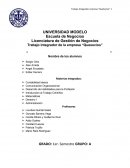 Licenciatura de Gestión de Negocios Trabajo integrador de la empresa “Quesocios”