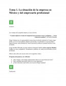 La situación de la empresa en México y del empresario profesional