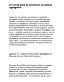CRITERIOS PARA LA SELECCION DE PLANES AGREGADOS