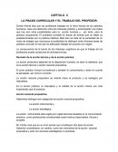 LA PRAXIS CURRICULAR Y EL TRABAJO DEL PROFESOR.