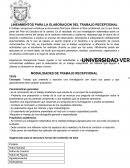 LINEAMIENTOS PARA LA ELABORACION DEL TRABAJO RECEPCIONAL