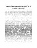 La importancia de los valores éticos en la práctica empresarial