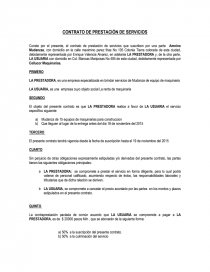 CONTRATO DE PRESTACION DE SERVICIOS.. Página 1