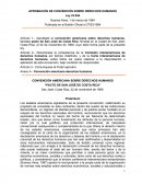 APROBACIÓN DE CONVENCIÓN SOBRE DERECHOS HUMANOS