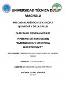 URGENCIAS Y EMERGENCIAS HIPERTENSIVAS
