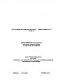 PRINCIPIOS DEL DERECHO DEL TRABAJO Y GENERALIDADES DE LA CONTRATACIÓN LABORAL