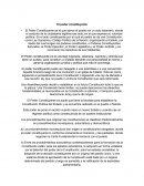 El poder constituyente es el que ejerce el pueblo en un acto soberano