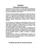 SÍNTESIS Planeación del personal