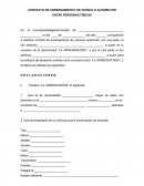 CONTRATO DE ARRENDAMIENTO DE VEHÍCULO AUTOMOTOR