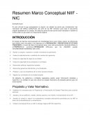 RESUMEN DEL MARCO CONCEPTUAL NIIF