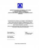 Elaboracion de un Manual de Normas y procedimientos para el proceso de Selección de jovenes al PNA INCES