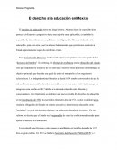 El derecho a la educación en México