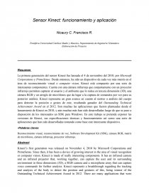 Sensor Kinect: funcionamiento y aplicación. Página 1