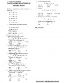 Practica de Ecuaciones de Segundo grado