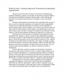 Reflexion sobre: Coaching empresarial: Herramientas de aprendizaje organizacional.
