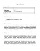 Reporte de entrevista Ficha de datos