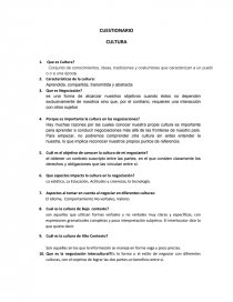 CUESTIONARIO CULTURA. Página 1